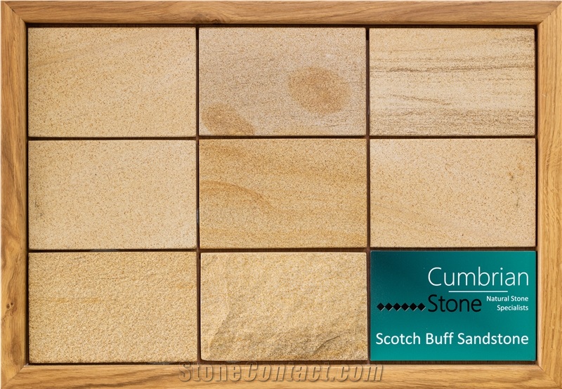 Scotch Buff Sandstone Tiles, Slabs