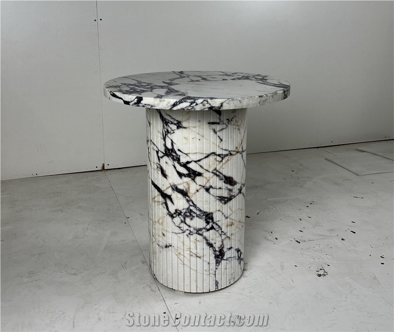 Calacatta Violet Marble Side Table