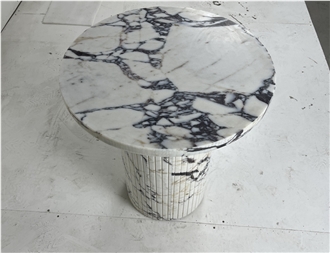 Calacatta Violet Marble Side Table