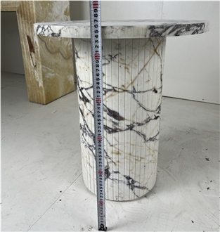 Calacatta Violet Marble Side Table