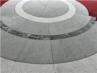 Modern Granite Circle Patio Set Exterior Pattern