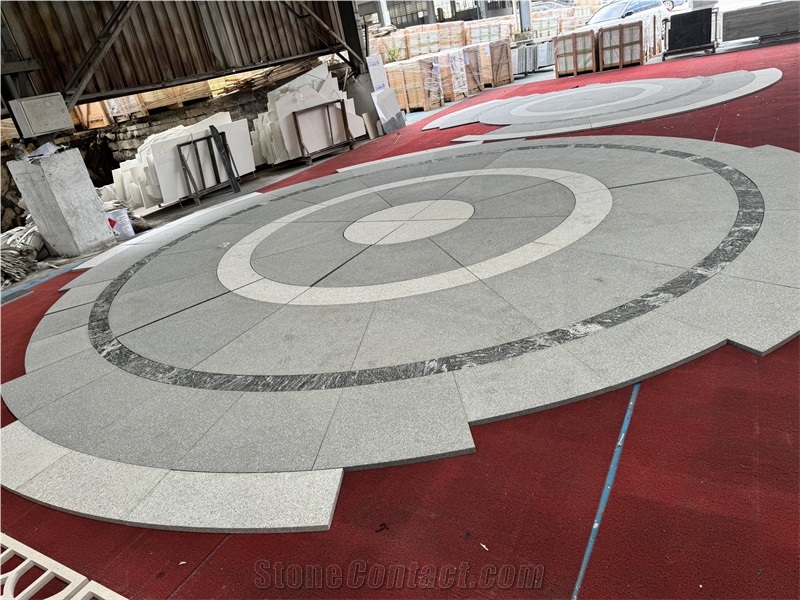 Modern Granite Circle Patio Set Exterior Pattern