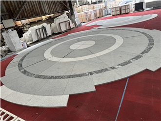 Modern Granite Circle Patio Set Exterior Pattern