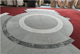 Modern Granite Circle Patio Set Exterior Pattern
