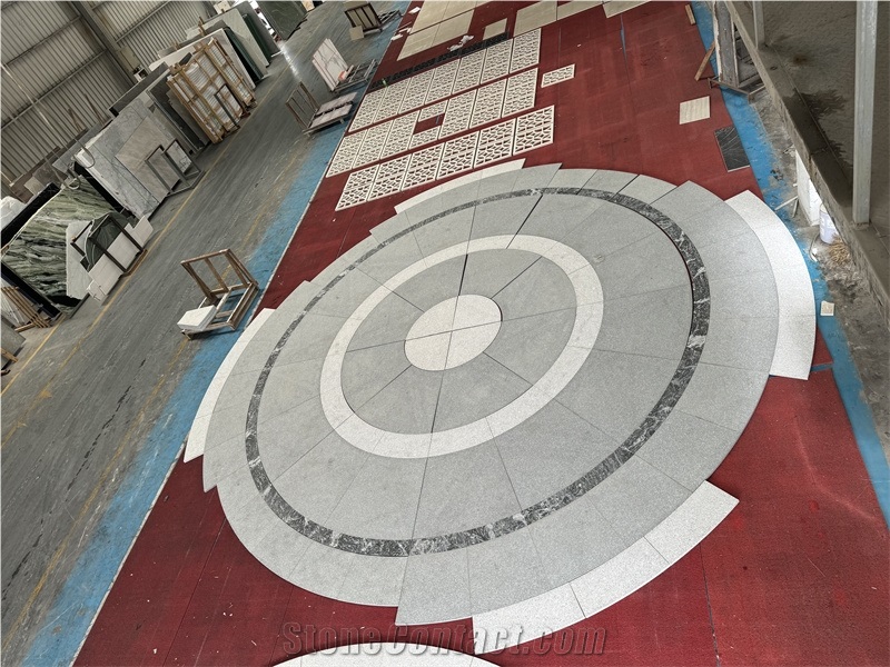 Modern Granite Circle Patio Set Exterior Pattern