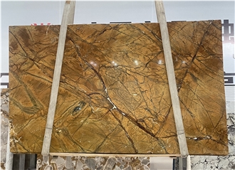 Rainforest Brown Marble Slabs