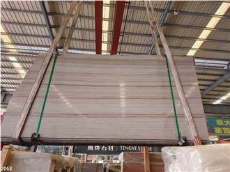 Crystal Wood Grain Marble Slabs White Wooden Stone Tile