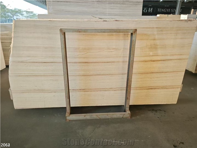 Crystal Wood Grain Marble Slabs White Wooden Stone Tile