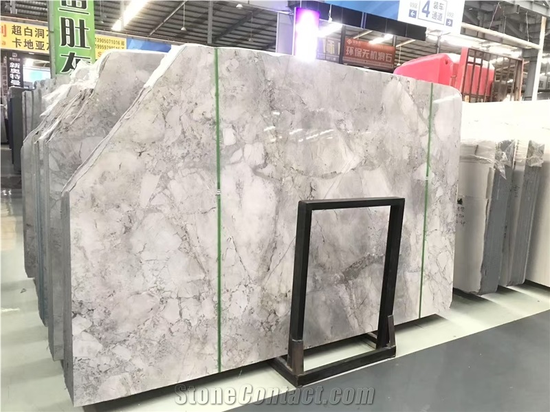 Italy Silver Statuario Marble Slab Wall Floor Tile