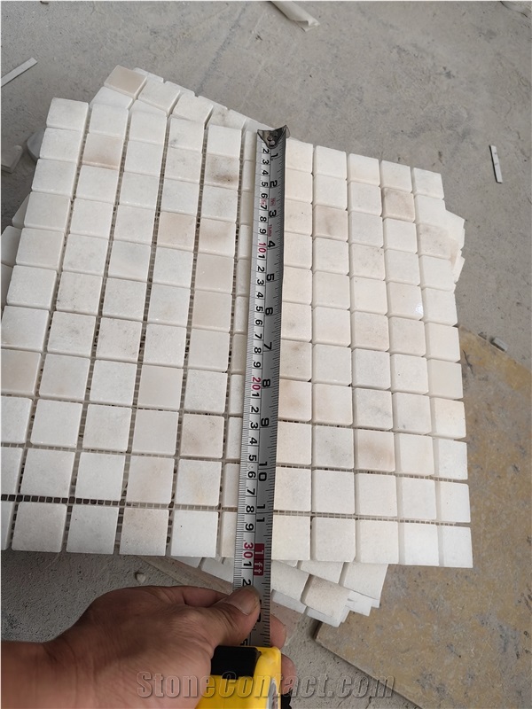 2025 New Product Guangxi White Marble Mosaic Tiles