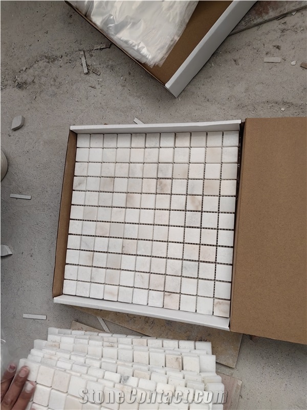 2025 New Product Guangxi White Marble Mosaic Tiles
