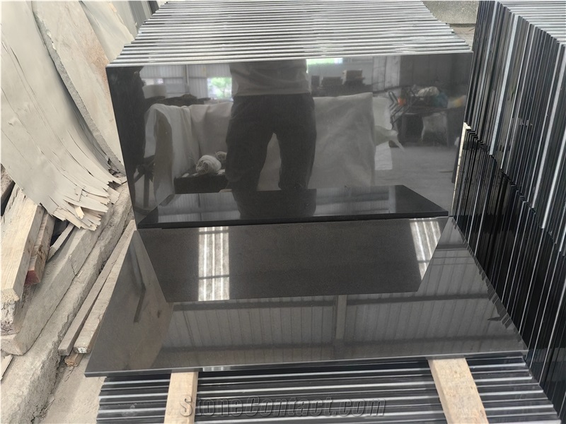 Absolute Black Granite Tiles Kitchen Wall Applications