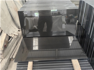 Absolute Black Granite Tiles Kitchen Wall Applications