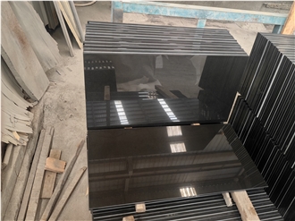 Absolute Black Granite Tiles Kitchen Wall Applications
