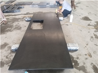 Natural Floor Zimbabwe Black Granite Kitchen Countertop