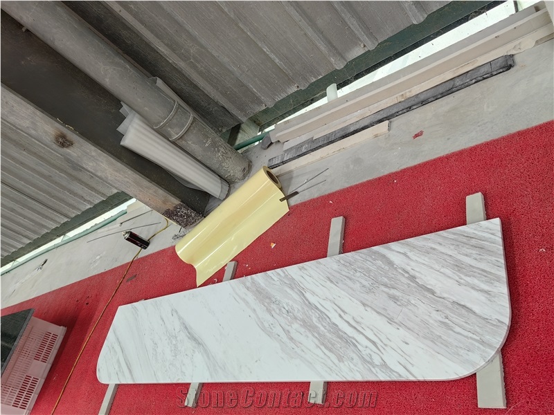 Volakas White Marble Kitchen Countertop Project Use