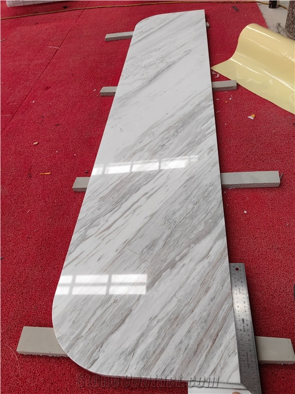 Volakas White Marble Kitchen Countertop Project Use