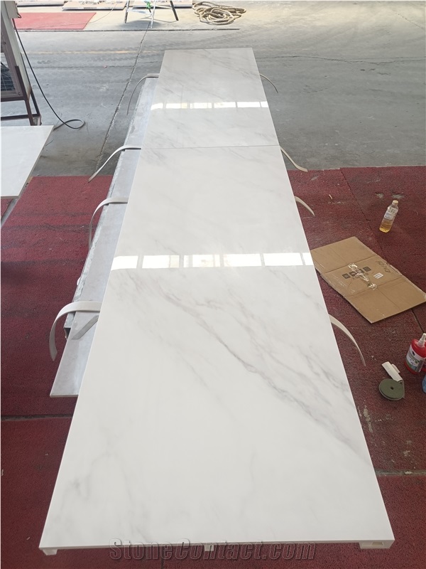 Volakas White Marble Kitchen Countertop Project Use
