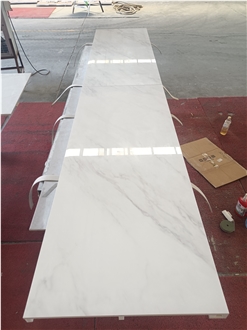 Volakas White Marble Kitchen Countertop Project Use