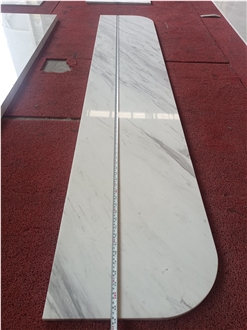 Volakas White Marble Kitchen Countertop Project Use