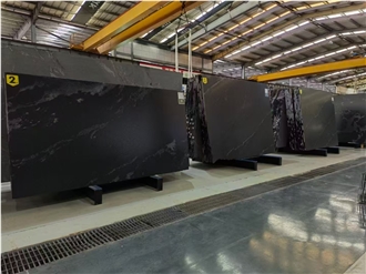 Wholesale Modern Design Polished River Black Granite Slabs