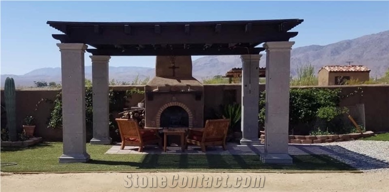 Cantera Stone Garden Pavilion Column Shafts