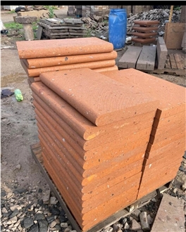 Naranja Cantera Pool Copings, Pool Steps