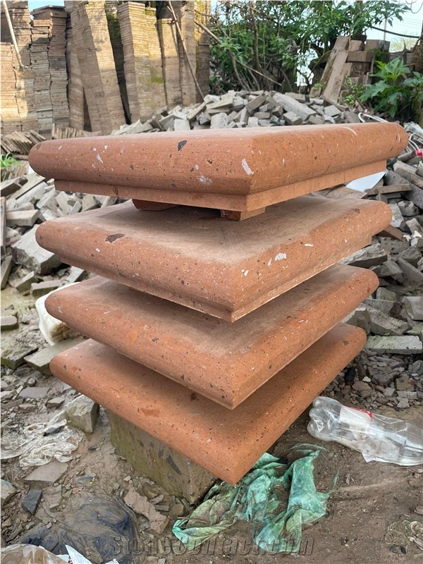 Naranja Cantera Wall Coping Stone, Wall Parapets
