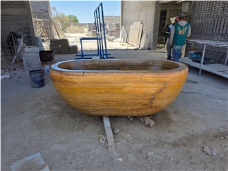 Travertine Bathtub