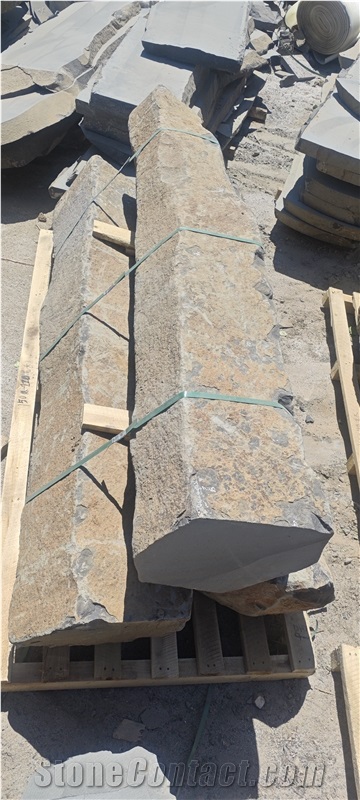 Mongolia Black Basalt Palisade Columns In Rustic Gold