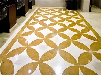 Indus Gold Marble Pattern Floor Tiles