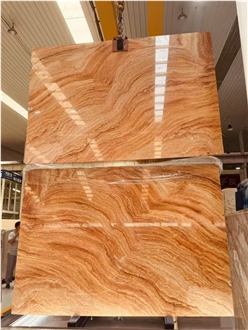 Turkish Red Travertine Slabs