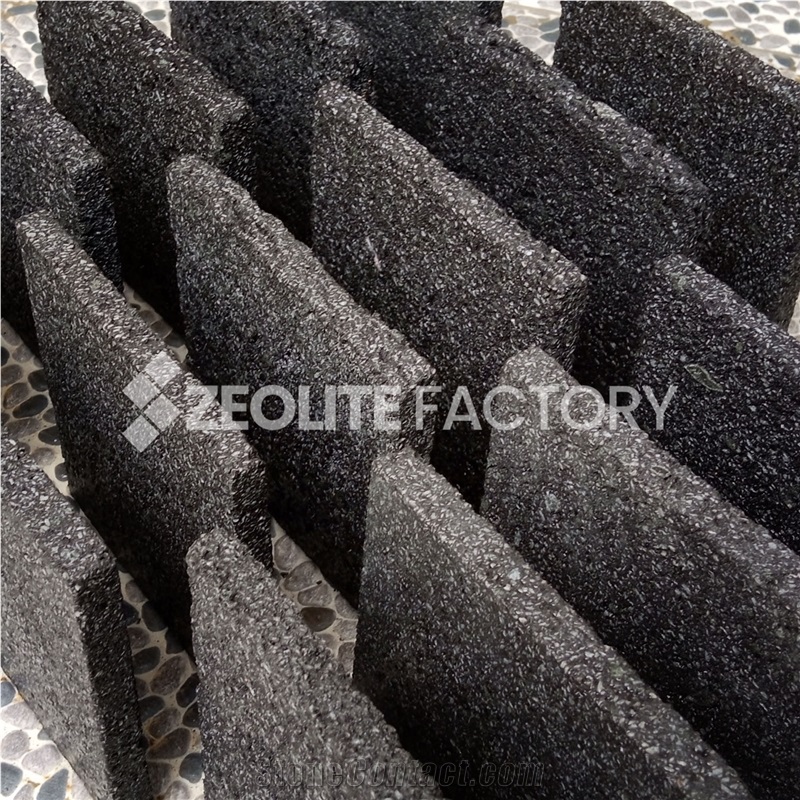 10X20cm Black Volcanic Lava Stone Tiles