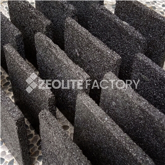 10X20cm Black Volcanic Lava Stone Tiles