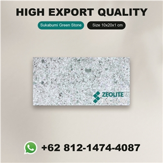 Sukabumi Green Stone 10X20cm Swimming Pool Wall Tiles