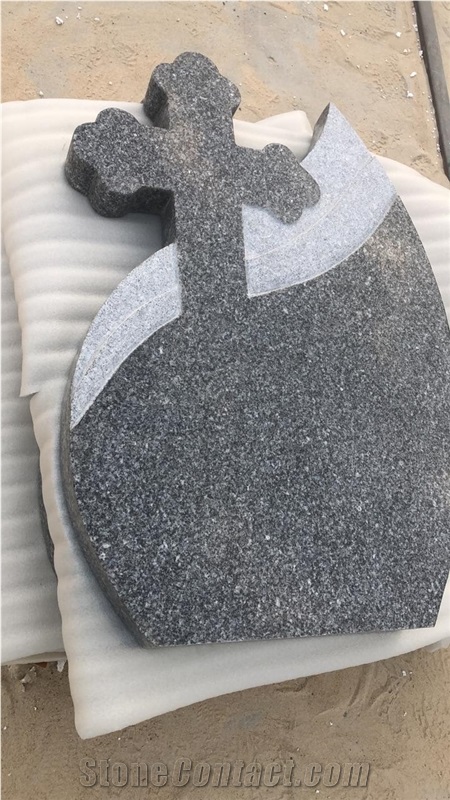 Gray Sherka Granite Headstones