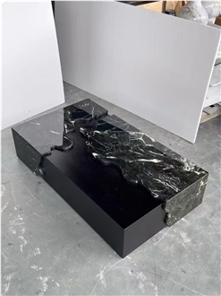 Decorative Marble Calacatta Viola Coffee Table With Wood