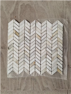 Marble Water-Jet Inlay Mosaic Pattern Flower Design For Bath