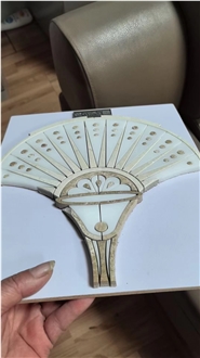 Water-Jet Inlay Fan Shape Pattern Mosaic Tiles For Bathroom