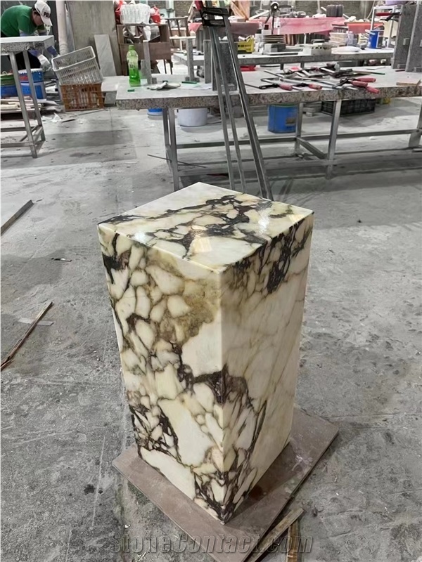 Waterjet White Onyx Withe Green Marble Coffee Table Set