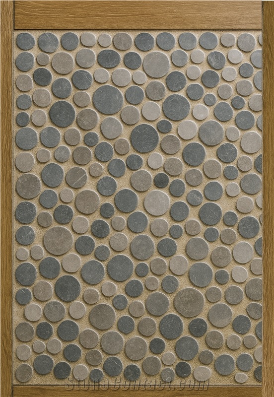 Coin Pebble Marble Mosaic Tiles