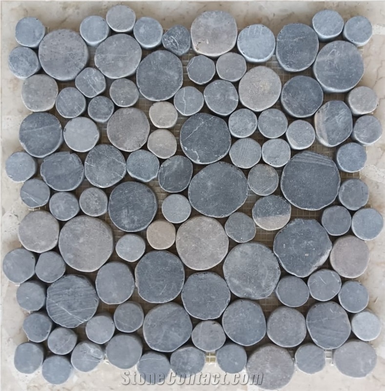 Coin Pebble Marble Mosaic Tiles