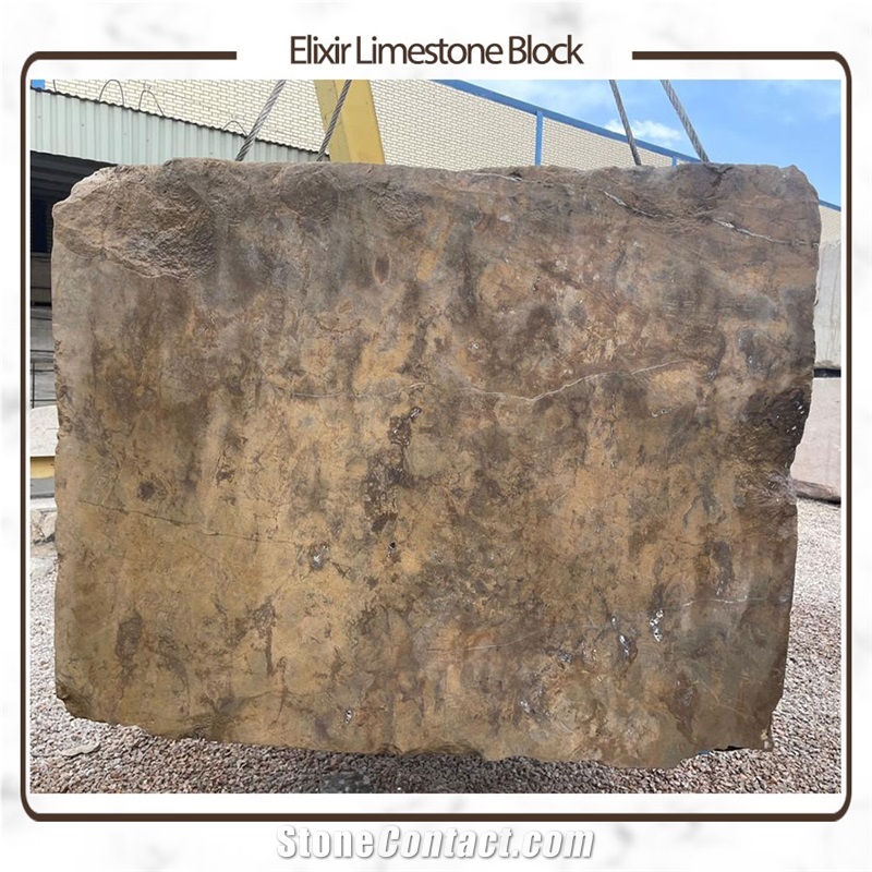 Negin Brown Elixir Limestone Blocks