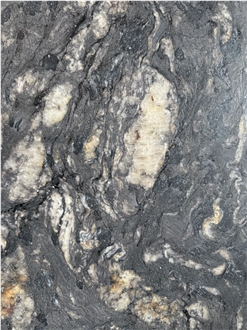 Titanium Black Gold Granite Leathered 20MM Slabs