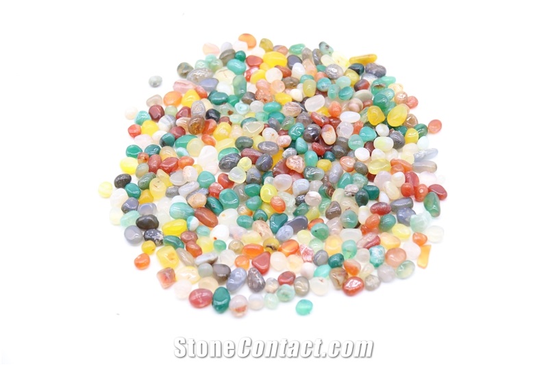 Mixed Natural Polished Agate Stone For Vase Filler Gravel