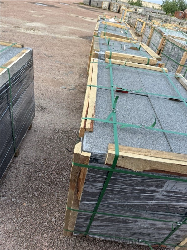 Black Granite Gabbro Paving Stone Tiles