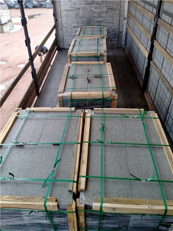 Black Granite Gabbro Paving Stone Tiles