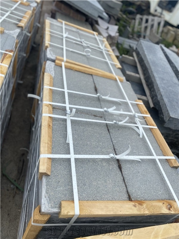 Black Granite Gabbro Paving Stone Tiles
