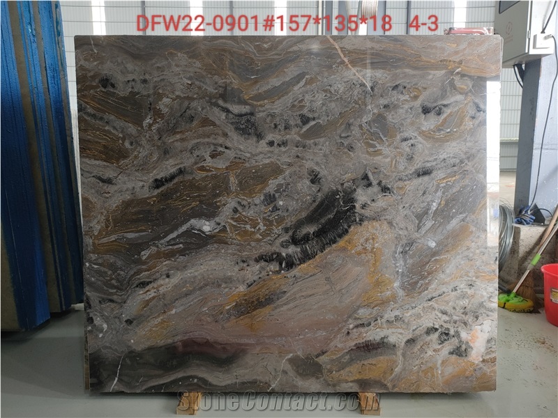 Arabescato Grigio Rosa Marble Slabs Colorful Style
