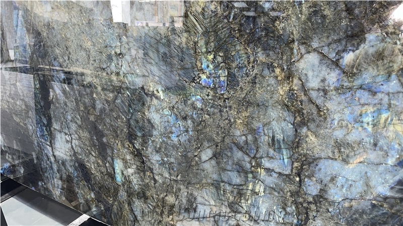 Blue Labradorite Nature Granite Tiles Low Maintenance